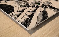 Hand-Drawn Drink Celebration Artwork Wood print