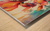 COLOURFUL IRISES Wood print
