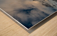 Sun ray shining through the clouds on a beautiful morning at the Ortler Mountain in South Tyrol  Wood print
