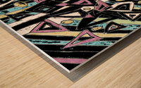 Abstract Funky Distressed Triangles Wood print