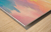 Simple Colorful Cloudscape Wood print