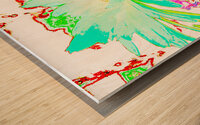 Abstract Colourful Psychedelic Daises Wood print