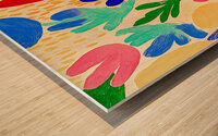 Bright Abstract Flowers Wood print