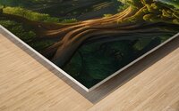 A serene and mystical forest  Wood print