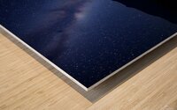 Starry Mountainscape Wood print