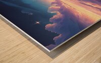 DreamScape Horizon: The Floating City of Tomorrow Wood print