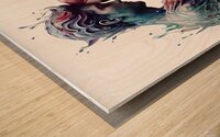 Passionate Flow: A Fusion of Love and Art Wood print