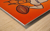 1960s Denver Bronco Cartoon Art Remix Wood print