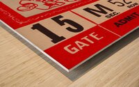 1954 Northwestern Wildcats at Wisconsin Badgers Wood print