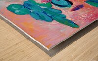 Vibrant Water Lilies Impressionist Art Poster – Monet-Inspired Wall Decor Wood print