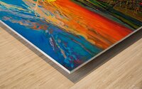 Vibrant Sunset Over Fields - Colorful Landscape Art Wood print