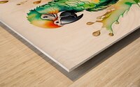 Vivid Parrot Portrait - Colorful Animal Art Wood print