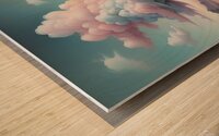 Whimsical Cloudscape - Ethereal Landscape Ar Wood print