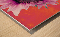 Abstract Hibiscus Sunflower Wood print
