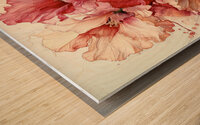 Hollyhocks Wood print