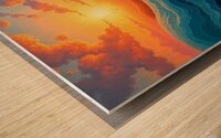 Dreamscape Horizon – Abstract Sunset Over Painted Hills Wood print
