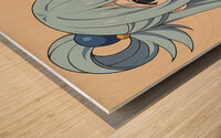 Blue Hair Girl Wood print