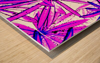  Abstract Pink and Purple Lupin Leaves                                                                                                                     Wood print