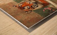 Tigers Relaxation in the Bathtub Wood print