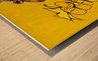 1960s LSU Tiger Cartoon Art Wood print