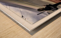 Pausing for the Rush Wood print