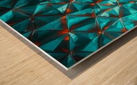 Interwoven Turquoise Web Wood print