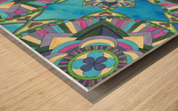 Hand Painted Mandala Watercolor Meditation Pattern III Wood print