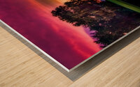 The old Ithaca Sunset on the canal  Wood print