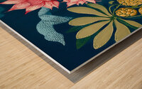 exotic flowers illustration  Wood print