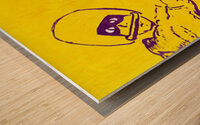 1970s LSU Tiger Football Cartoon Art Wood print