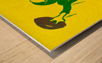 Vintage Oregon Duck Quarterback Cartoon Wood print