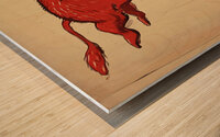 1950 Arkansas Razorback Art by Ed Dillon Wood print
