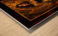 Golden Visions Portraits of Timeless Elegance AI Concept Art by Xzendor7 Wood print