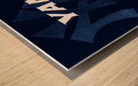 1958 New York Yankees Baseball Cover Art Remix Wood print