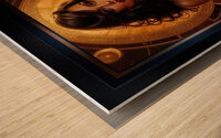 Gilded Celestial Stunning Portrait Of Zayna KhelDara Mesmerizing  AI Concept Art by Xzendor7 Wood print