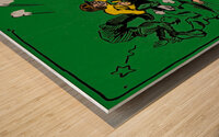 Early 1900s Oregon Duck Football Cartoon Art Wood print