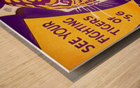 1956 LSU Tiger Art Remix Wood print