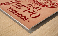 1957 Oklahoma Sooners Football Ticket Remix Art Wood print