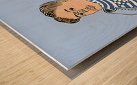 Early 1900s UNC Tar Heel Football Player Art Wood print
