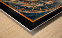 Zayna-Rhea Surreal Mechanized Celestial Portrait Intriguing AI Concept Art by Xzendor7 Wood print
