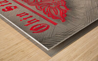 Early 1900s Ohio State University Art Remix Wood print