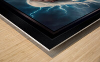 Lyraeth Conjuror Of Lightning Guardian Of The Tempest Mysterious AI Concept Art by Xzendor7 Wood print