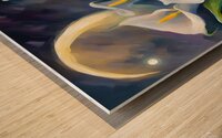 Moon shining over Calla Lily flowers  Impressionism style Wood print