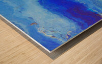 Abstract Blue Ocean Wood print