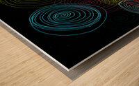 Abstract Line Spirals  Wood print