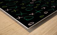 Abstract Xs and Os  Wood print