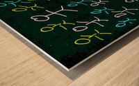 Abstract Stick Figures Too Wood print