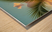Tropical Sunset Reflections Wood print