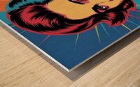 a vibrant pop art portrait showcases a w KWDuWh 7 Wood print