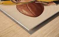 1950 Quarterback Art Wood print